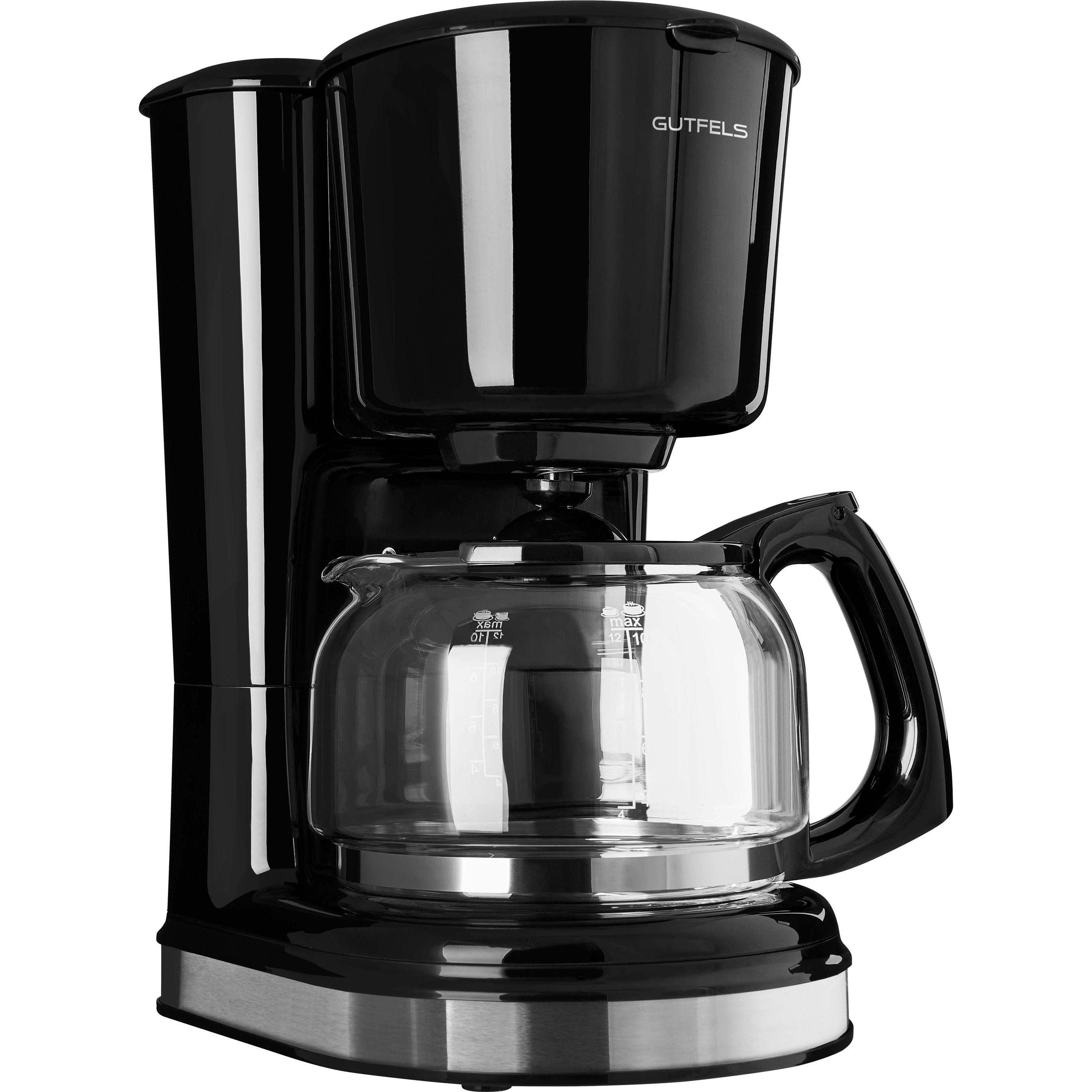 Gutfels Kaffeeautomat 1,25L COFFEE 2010 S sw/ino, Filterkaffeemaschine, Schwarz