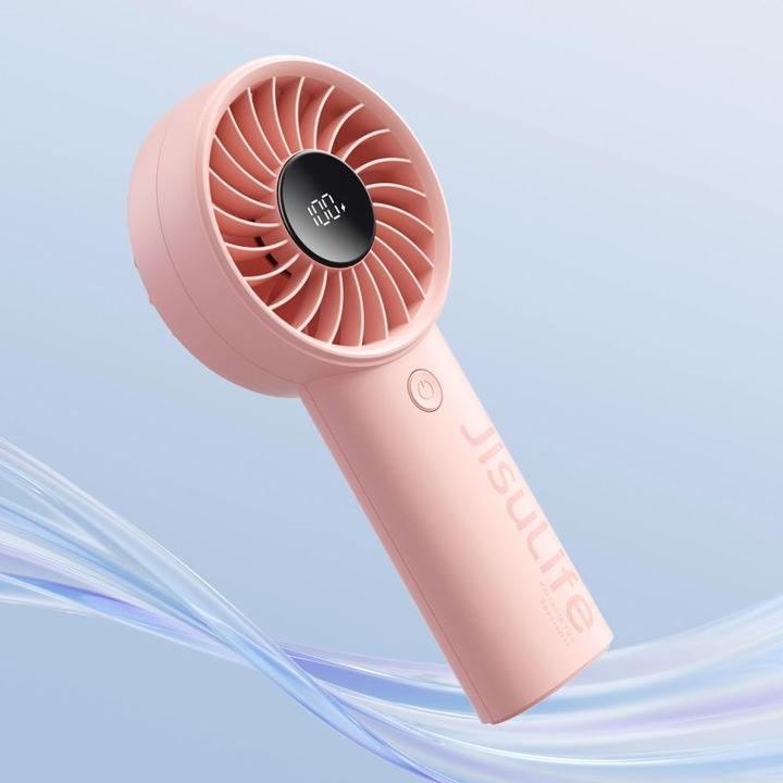Immagine prodotto Jisulife Mini wentylator Handheld Fan Life4 3600mAh przenośny wiatraczek USB - różowy
