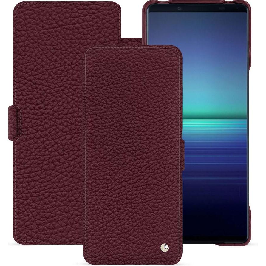 Noreve Lederschutzhülle horizontal (Sony Xperia 1 V), Smartphone Hülle, Violett