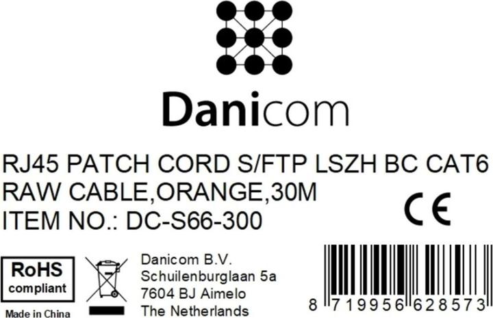 Produktbild Dsit CAT 6 Netzwerkkabel LSOH (S/FTP, CAT6, 30 m)