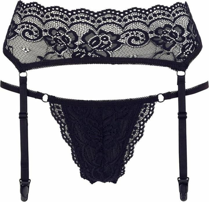 Actual product image Cottelli Collection String and Suspender Belt Set (L)
