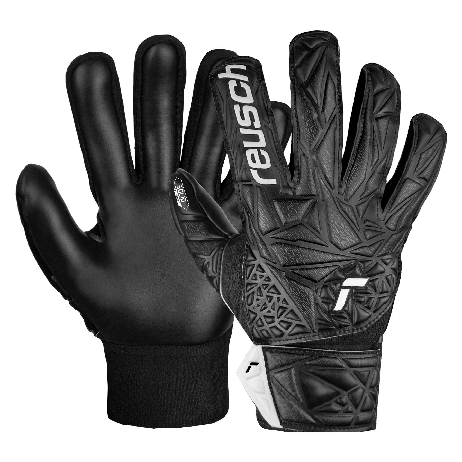 Reusch, Jungen, Handschuhe, Attrakt Starter Solid Finger Support Handschuhe Für Kinder, Schwarz, (4)