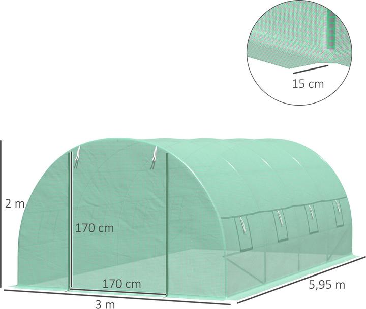 Actual product image Outsunny Tunnel Greenhouse