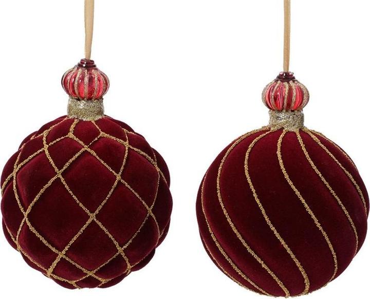 Nenurodyta Christmas Tree toy Velvet, 10 cm, glass (1x)