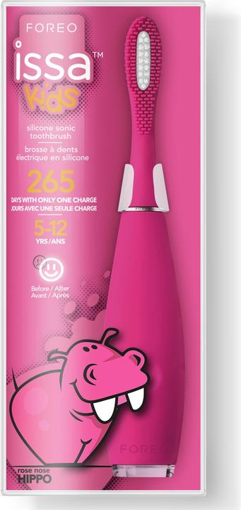 Produktbild Foreo Schallzahnbürste ISSA Kids Rose Nose Hippo (Schallzahnbürste)