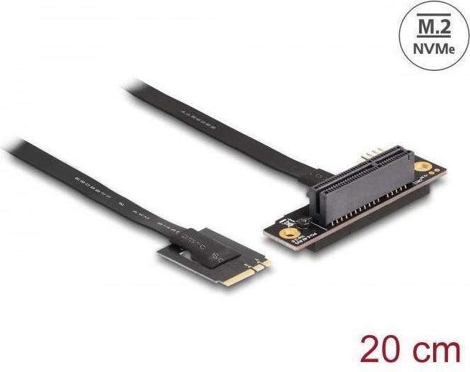 Produktbild Delock M.2 Key A+E zu PCIe x4 NVMe Adapter gewinkelt mit 20 cm Kabel