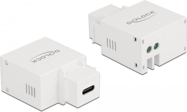 Produktbild Delock Keystone Modul mit USB Type-C™ Ladebuchse 2,1 A weiss (Keystone Modul)