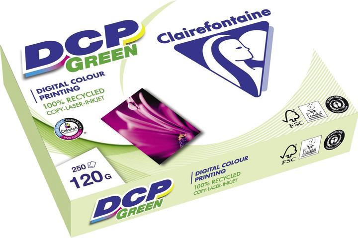 Produktbild Clairefontaine Genbrugspapir til farveprint DCP Green, A4, 120 g, pakke a 250 ark (120 g/m², A4)