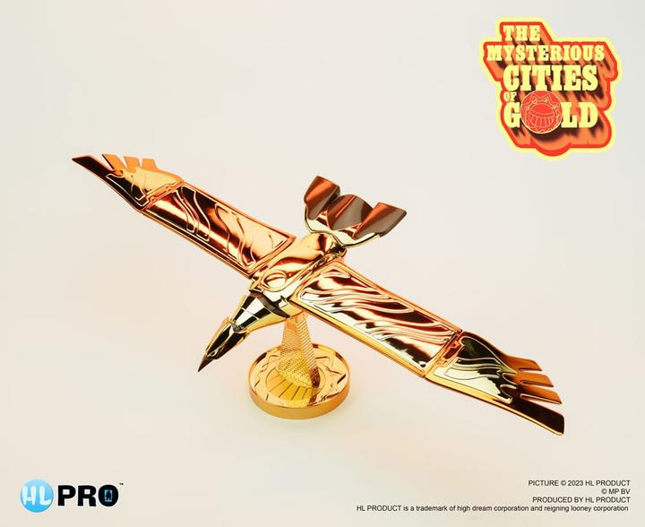 Actual product image HL Pro The Mysterious Cities of Gold Diecast Action Figure Metaltech 07S The Golden Condor 17 cm