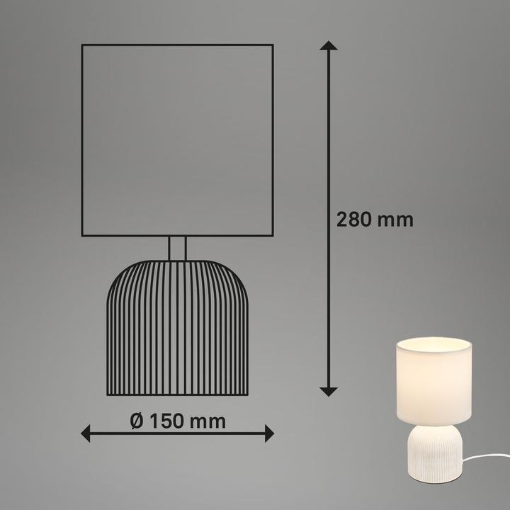 Actual product image Briloner INO ceramic table lamp, white, excl. 1x E14 max. 10W (E14)