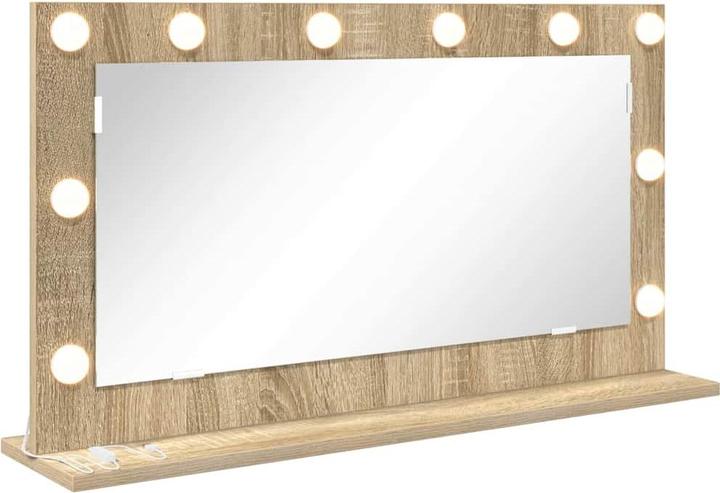 Actual product image VidaXL Cosmetic mirror Sonoma oak wood-based material, glass 80 x 45 x 18 cm