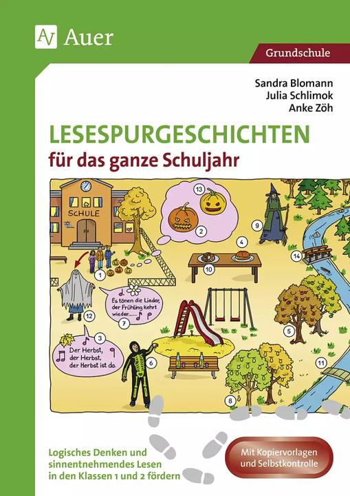 Produktbild Lesespurgeschichten für das ganze Schuljahr 1/2 (Deutsch, Anke Zöh, Julia Schlimok, Sandra Blomann, 2023)