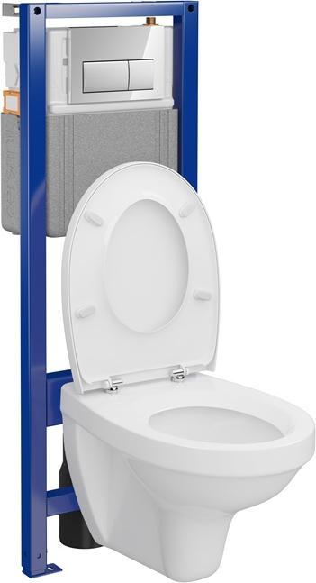 Actual product image Cersanit TOILET BOWL+FRAME+BUTTON AGIS S701-022