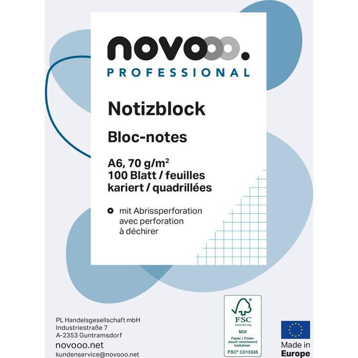 Image du produit Novooo Bloc-notes A6 (A6, Quadrillé)