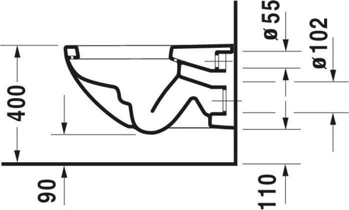 Image du produit Duravit WC suspendu ARCHITEC profond, 365x575mm blanc