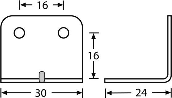 Actual product image Torbel Reinforcement angle (Reinforcing brackets, 1 pcs.)