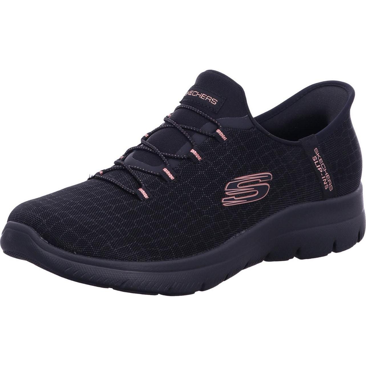 Skechers Donna Nero/Oro Donne, Sneaker, Sneakers Da Summits-Classy Night, (36)