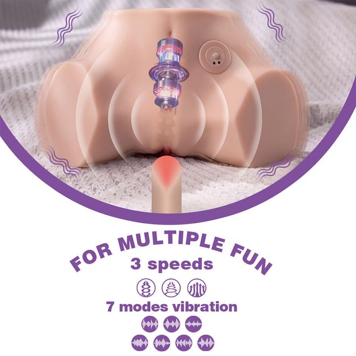 Produktbild Xise - Fennie Shaking Realistischer Multipositions-Masturbator Fãoer Vagina Und Anus Mit Vibration