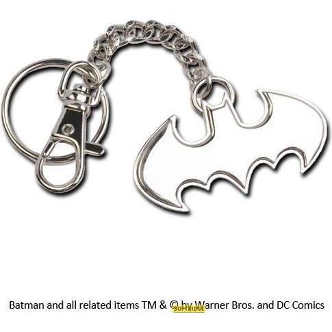 Noble Collection, Schlüsselanhänger, Batman Logo, Silber