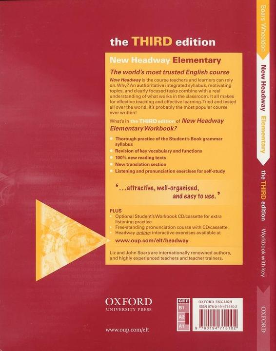 Produktbild New Headway. Third Edition. Elementary. Workbook with key (Englisch, John Soars, 2006)