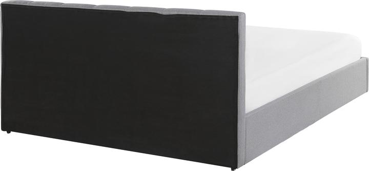 Actual product image Beliani Light grey upholstered bed with folding bed base 180 x 200 cm DREUX (180 x 200 cm)