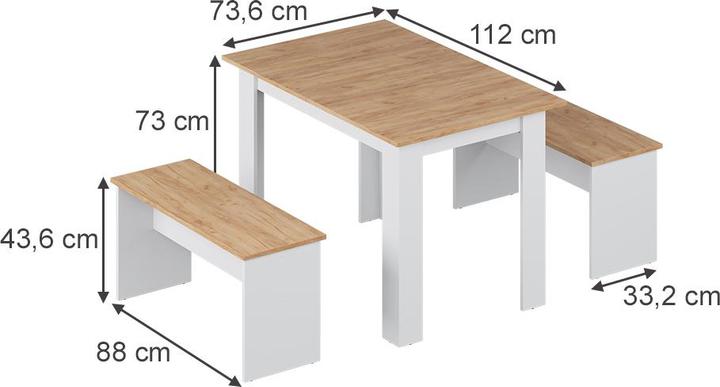 Immagine prodotto Vicco Sentio con 2 panche