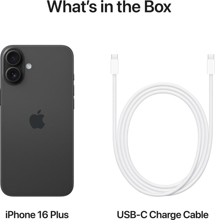 Produktbild Apple iPhone 16 Plus (256 GB, Black, 6.70", SIM + eSIM, 5G)