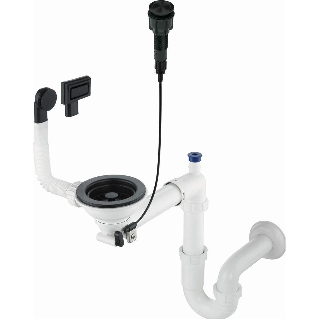 No Name, Siphon, Siphon für 1-Becken-Granitspüle - Space-Saver