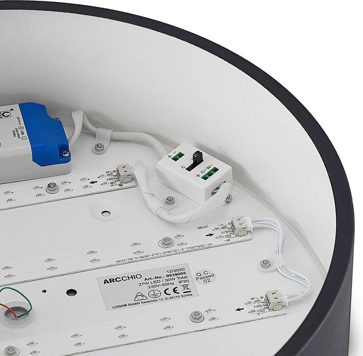 Produktbild Arcchio Noabelle LED-Deckenlampe, schwarz, 40 cm (2000 lm)