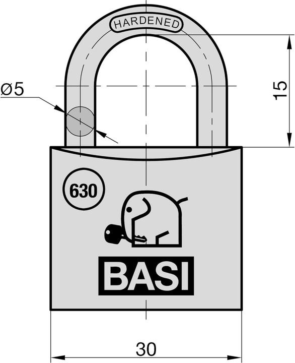 Produktbild BASI 4-teiliges Vorhängeschloss-Set, gleichschliessend