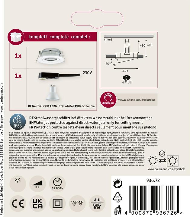 Immagine prodotto Paulmann Nova Plus (470 lm, GU10)