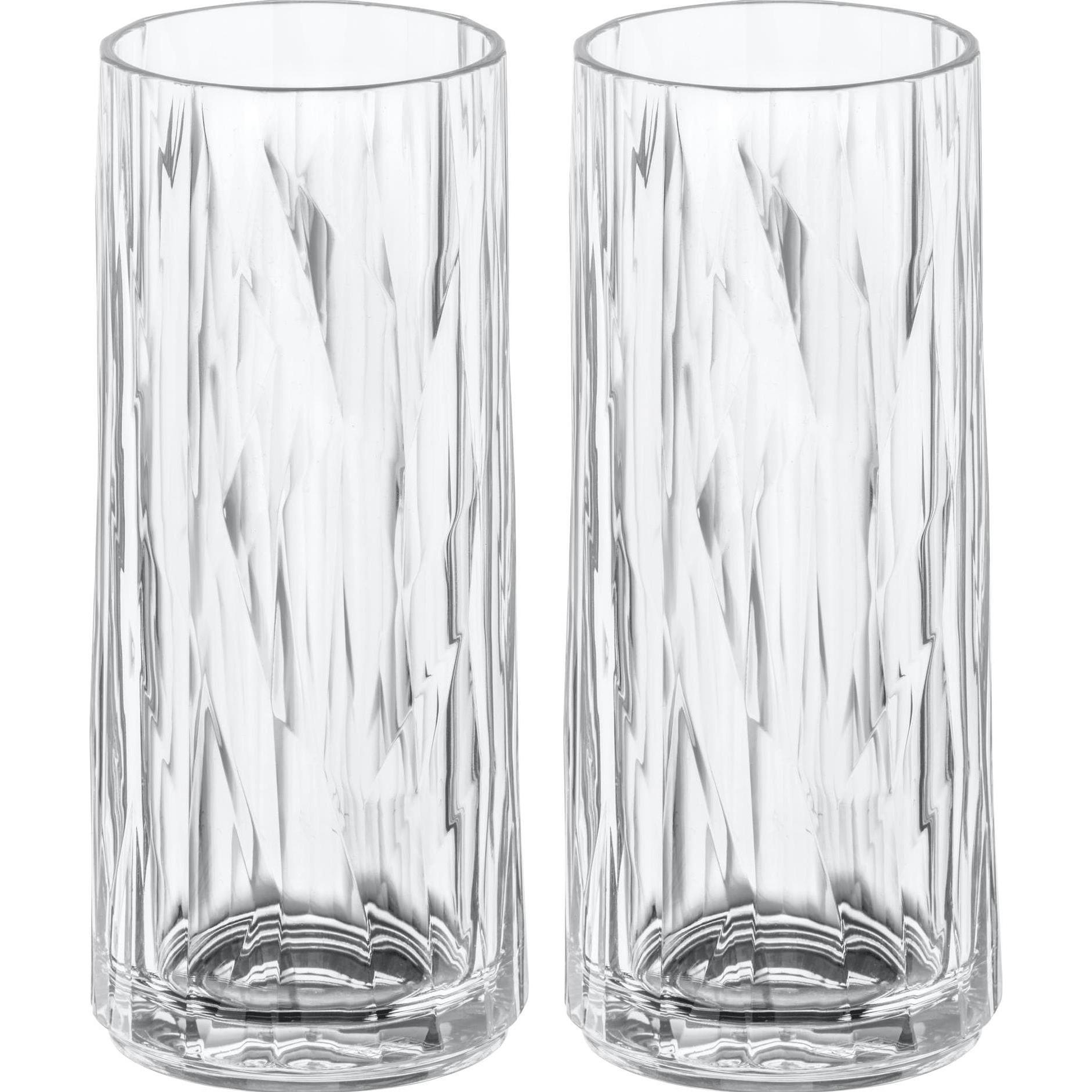 Koziol Longdrinkglas Superglas Club No. 3, 250 ml, 2 Stück, Cocktailgläser, Transparent
