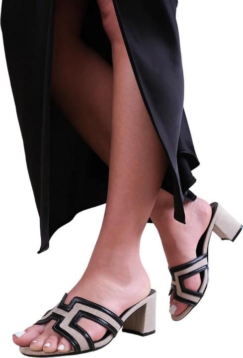 Actual product image Where's That From Womens/Ladies Drama Cut Out PU Block Heel Sandals (41)