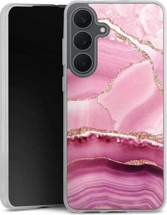 Actual product image DeinDesign Silikon Hülle für Samsung Galaxy S25 FE Handyhülle Case Smartphone Schutzhülle Glitzer Look Marmor (Samsung Galaxy S25 FE)