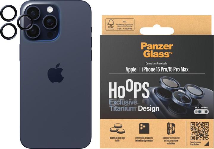 Produktbild PanzerGlass Hoops Camera Lens Protector (1 Stück, Apple iPhone 15 Pro, Apple iPhone 15 Pro Max)