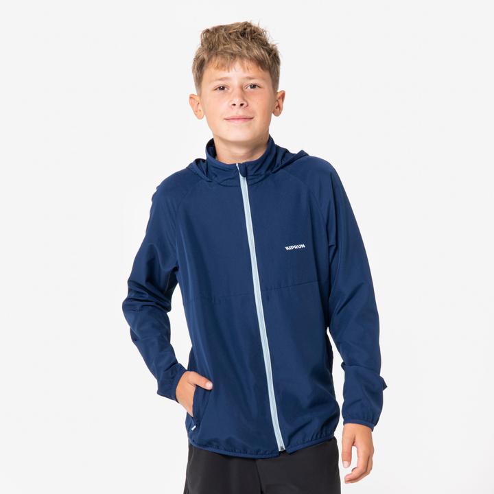 Actual product image Kiprun Laufjacke Kinder winddicht - Wind Jacket marineblau/grau (140)