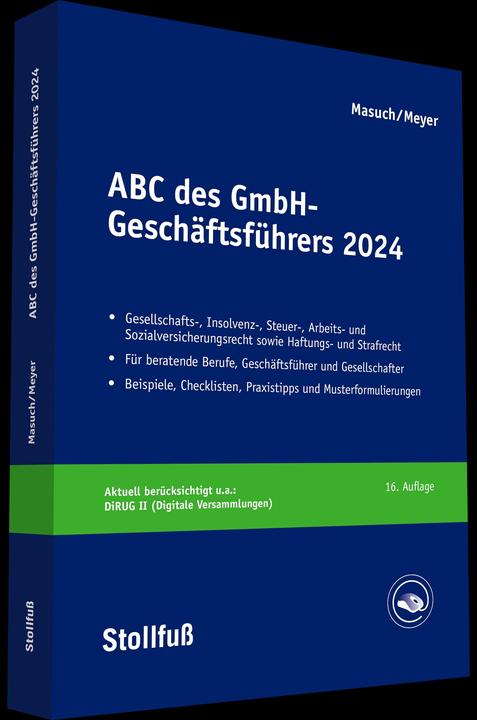 Actual product image ABC des GmbH-Geschäftsführers 2024 (German, Andreas Masuch, Andreas Meyer Masuch, Dr Andreas Masuch, Gerhard Meyer, 2024)