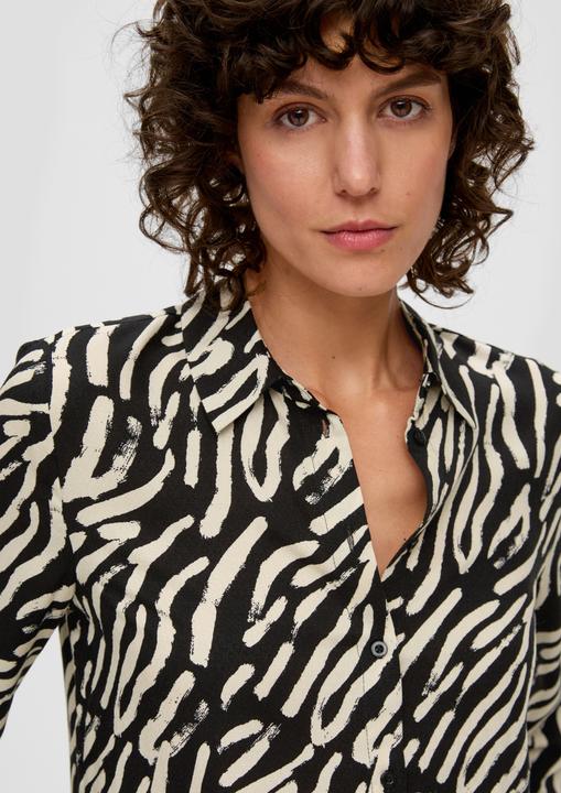 Produktbild s.Oliver Bluse Bluse mit Allovermuster (40)