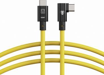 Actual product image Cobra CobraTether USB-C Cable 10Gbit 10m Straight to 90 Ÿellow (10 m, USB 3.2 Gen 1)