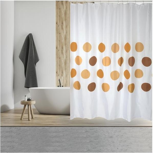 Productafbeelding spirella Douchegordijn 180 X 200 cm Jasper Chokolade (180 x 200 cm)