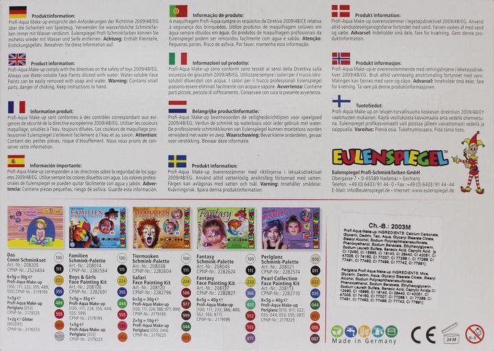 Produktbild Eulenspiegel Tiermasken Schmink-Palette