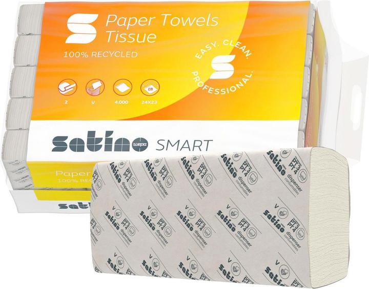 Produktbild Satino by Wepa Papierhandtuch Smart V-Falz (4000 x)