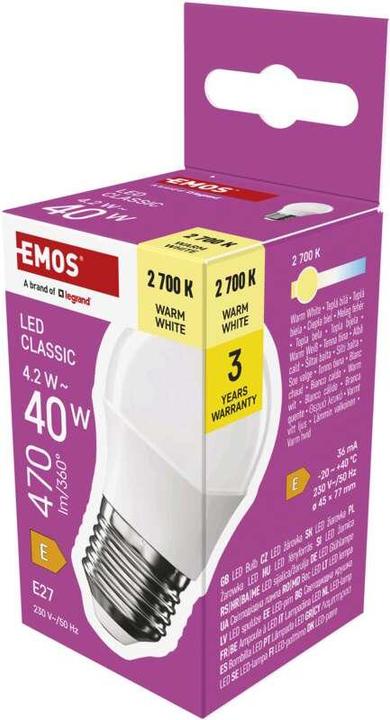 Produktbild Emos LED Lampe Classic Mini Globe (E27, 470 lm, 1 x)