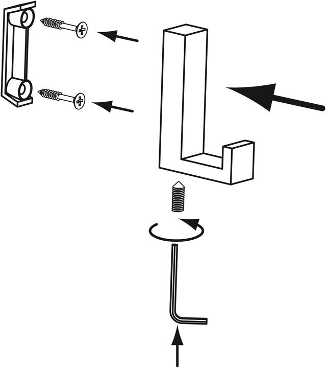 Produktbild Siro MantelHaken Doradus GarderobenHaken 15x61mm, Haken ZN verchromt poliert