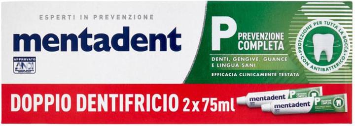 Image du produit Mentadent P Complete Prevention Dentifrice - 2 Tubes de 75 Ml