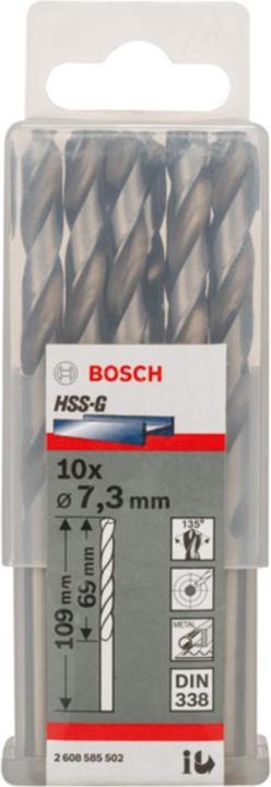 Produktbild Bosch Professional Zubehör PRO Metal HSS-G Spiralbohrer, 7,3 x 69 x 109 mm (7.3 mm)