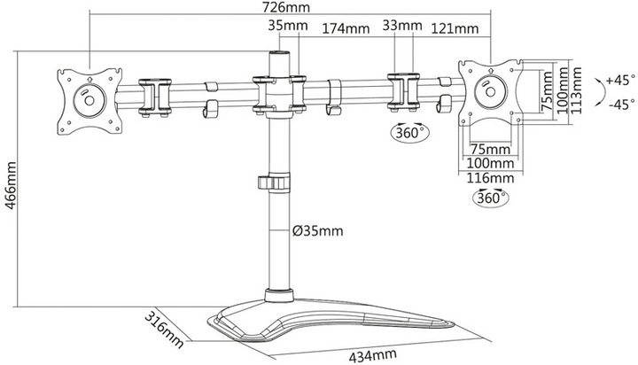 Produktbild Digitus Universal (Tisch, 27")