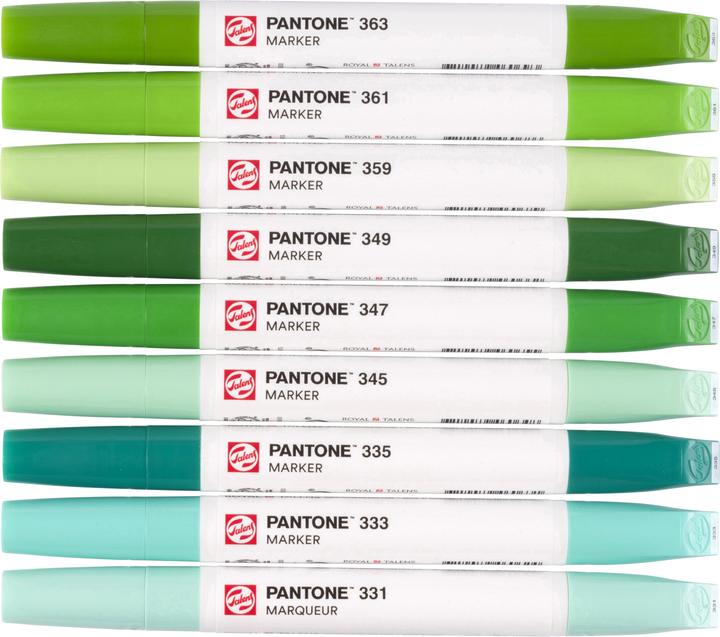 Image du produit Talens Pantone Marker 9x Set Green, Strichstärke: Keine Angabe (9x)