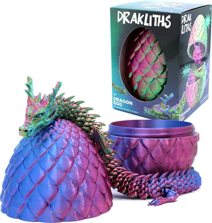 Dungeons & Dragons Darkliths 3D Fidget Toy Drachenei mit Drache 15 cm Display (12)