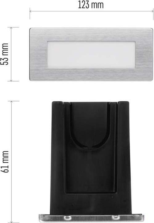 Image du produit Emos Luminaire LED pour escalier - encastré 123×53 1,5W neut.blanc IP65 (65 lm)